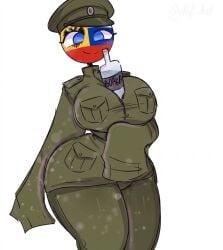 blue_eyes countryhumans countryhumans_girl kak0yt0_chel_edit kak0yt0_chel_style military_hat military_pants military_uniform russian_empire_(countryhumans) vodka