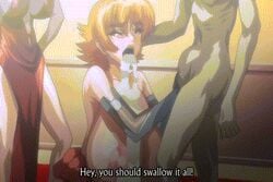 1girls :>= ahe_gao ahegao animated areolae balls_deep blonde_hair blush breasts censored cleavage closed_eyes clothed_female_nude_male cum cum_explosion cum_in_mouth cum_in_throat cum_inside cum_on_body cum_on_breasts cum_on_upper_body cum_out_mouth cum_overflow deepthroat erect_nipples facial fellatio female forced forced_oral fucked_silly gigantic_breasts hair hand_on_head head_grab huge_breasts hyper_breasts igawa_sakura irrumatio kunoichi large_nipples lowres male murakami_teruaki nipples oboro_(taimanin_asagi) oral overflow penis rape stray_pubic_hair subtitled taimanin_(series) taimanin_asagi tear teen teen_girl teenage teenage_girl teenager voluptuous young