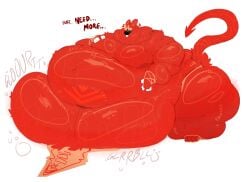 anthro balls belly big_belly furry male male_only nathyness overweight penis protogen solo solo_male sweat sweating