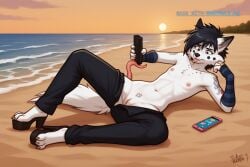 1440p 1girl 8k ai_assisted ai_generated beach black_hair black_nose black_suit blurred_background brown_eyes cinematic flat_chest freckles furry grey_inner_ear living_room long_claws navel nipples nude platform_footwear pose skinny slim_body small striped_body struggling sunset surprised tentacles tight_pussy tongue uhd white_fur worried young youthful