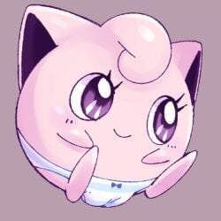 blush cameltoe exed_eyes female game_freak jigglypuff nintendo panties pokemon pokemon_(species) puffy_pussy purple_eyes pussy pussy_peek solo video_games waddling_head
