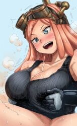 1boy 1girls ai_assisted ai_colored alternate_breast_size breasts cum cum_between_breasts ejaculation ejaculation_between_breasts engulfing_paizuri female huge_breasts kaiman_garupan large_breasts male mei_hatsume my_hero_academia paizuri paizuri_under_clothes pink-haired_female pink_hair straight sweat tank_top
