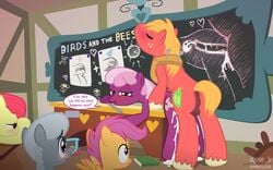 2012 apple_bloom_(mlp) big_macintosh_(mlp) cheerilee_(mlp) cum cum_in_pussy cutie_mark earth_pony egg equine female friendship_is_magic fur horse impregnation male my_little_pony ovum pony scootaloo_(mlp) sex sex_education silver_spoon_(mlp) straight straight_hair syoee_b teacher