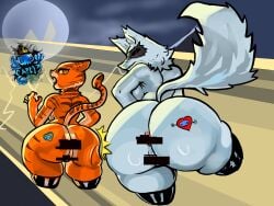 2girls anthro ass big_breasts breasts bubble_ass bubble_butt busty carcl3_owe cat cat_girl catgirl censor_bar censored commissions_open curvy curvy_figure dat_ass death_(puss_in_boots) dumptruck_ass enormous_ass fat_ass female female_only giant_ass gigantic_ass huge_ass huge_breasts large_ass massive_ass naked naked_female nude nude_female puss puss_in_boots_(dreamworks) puss_in_boots_the_last_wish rule_63 slapping_ass slapping_butt smaller_female stockings taller_female tattoo tattoos thick_ass voluptuous voluptuous_female wolf wolf_girl