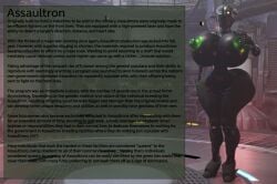 assaultron bimbo_body huge_ass huge_breasts hyper_ass hyper_breasts lore robot tagme
