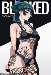 1girl ai_generated anime basicallynomore black_panties black_sports_bra blacked blacked_clothing female female_only looking_at_viewer maomao_(kusuriya_no_hitorigoto) pubic_tattoo qos qos_clothing qos_tattoo queen_of_spades queen_of_spades_symbol queen_of_spades_tattoo sportswear tattoo tattoos white_skin