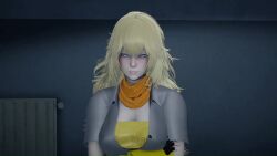 1futa 1girls 3d animated arms_crossed arms_crossed_under_breasts big big_breasts big_hair big_penis black_hair blonde_hair bob_cut breasts caption captions crossed_arms dialog dom english_text female futa_on_female futanari grey_hair honey_select_2 intersex larger_futa light-skinned_female light-skinned_futa light_purple_eyes light_skin lilac_eyes meeting messy_hair micro_on_macro muscular muscular_futa music neck_scarf neutral_expression no_voice_acting nose orange_scarf pale-skinned_female pale_skin penis red_clothing ruby_rose rwby shoulder_pads side_ponytail silver_eyes sitting size_difference size_play small smaller_female sound sub tagme tied_hair video weiss_schnee white_clothing white_hair yang_xiao_long yellow_hair