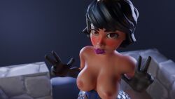 blue princess (clash royale) from clash (series) by bombaster3d