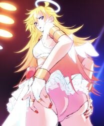 1girls accurate accurate_art_style accurate_artstyle accurate_body_type accurate_proportions angel angel_girl angel_wings artstyle_imitation ass ass_focus ass_grab bare_shoulders blonde_hair blue_eyes breasts butt butt_focus butt_grab clothed clothed_female clothes clothing crop_top ebikkusu_u female female_focus female_only gainoob gloves grabbing_ass groping_ass groping_self halo hand_on_ass headgear long_hair looking_back panties panty_&_stocking_with_garterbelt panty_anarchy pink_panties short_skirt skirt solo solo_female solo_focus tagme thick_thighs viewed_from_below voluptuous wide_hips