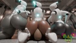 3d absurd_res android animatronic ass big_butt butt_focus butt_smother cuff_(restraint) facesitting female group handcuffed handcuffs haydee haydee_(game) hi_res humanoid machine male male/female metal_cuffs omananimations pinned_by_butt restraints robot robot_humanoid sitting_on_another sitting_on_hand sitting_on_head smothering teasing teasing_with_butt thick_thighs trio wide_hipped_female wide_hips
