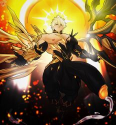 balls bodybuilder heavy_balls high_resolution highres honkai:_star_rail hyper hyper_balls hyper_cock hyper_genitalia hyper_penis hyper_testicles kingdom_velvet leaking_precum male male_only masturbation muscles muscular muscular_arms muscular_male muscular_thighs penis phainon_(honkai:_star_rail) precum testicles