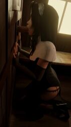 1_minute_long 1boy 1girls 3d 9:16 aerith_gainsborough animated ass ass_focus ass_up ass_view ass_visible ass_visible_through_clothes black_dress black_footwear black_gloves black_thighhighs blowjob breasts brown_hair confession_booth dress elbow_gloves fellatio female final_fantasy final_fantasy_vii fingerless_gloves from_side glory_hole gloves heels kneeling lazyprocrastinator light-skinned_female light-skinned_male light_skin long_video longer_than_one_minute male nun nun's_habit nun_outfit penis religion small_breasts sound straight tagme thighhighs vertical_video video
