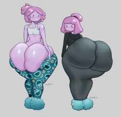 2025 adventure_time aged_up ass ass_crack ass_focus back_view bodycon bottom_heavy bottom_heavy_female bottomless_female bubble_butt butt_crack cartoon cartoon_network cellulite child_bearing_hips cookie_monster cookie_monster_pajama_pants degdaze dialogue dress female flat_chest flat_chested hoodie large_ass long_hair massive_ass pink_hair pink_skin princess princess_bubblegum princess_bubblegum_young reference_image rendered shortstack skinny_waist slim_waist tank_top thick thick_ass thick_hips thick_legs thick_thighs thighs tight_clothes tight_clothing tight_dress wide_hips