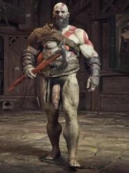 1boy 2025 5_seconds_long animated armor axe background bald balls bara barefoot beard big_penis body_hair bush clothed cock daddy detailed_background dick dilf flaccid_penis gay god_of_war huge_cock kratos male male_only muscles muscular muscular_male no_sound older_male pale_skin penis pubes pubic_hair scrotum shorter_than_10_seconds solo solo_focus solo_male standing swinging_penis tattoo testicles thick_penis video walking walking_towards_viewer weapon yaoi yolco