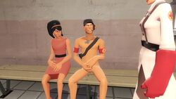 1boy 2girls 3d female femmedic garry's_mod human human_female human_male human_only male medic medic_(team_fortress_2) rule_63 scout scout's_mother scout_(team_fortress_2) team_fortress_2