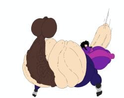 1girls ass_peek black_hair breasts dark-skinned_male disembodied_penis elpapurri female huge_ass huge_breasts huge_hips huge_nipples huge_thighs hyper hyper_ass hyper_breasts jeans looking_at_viewer male needlemouse_(series) nipple_bulge nipples_visible_through_clothing penis sarah_henderson_(needlemouse) solo sonic.exe_(series) stomach_bulge tagme