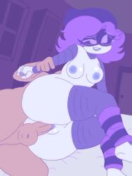 1boy 1girls 3:4 animated ass breasts cum cum_in_pussy cum_inside female glitch_productions light-skinned_male light_skin longer_than_30_seconds looking_at_viewer male medium_breasts missionary_position muffinpad murder_drones murder_drones_x_humans pov purple_hair pussy reverse_cowgirl_position sex sex_from_behind sheet_grab sound spooning straight striped_thighhighs tagme thighhighs uzi_(murder_drones) vaginal vaginal_penetration vertical_video video white_body