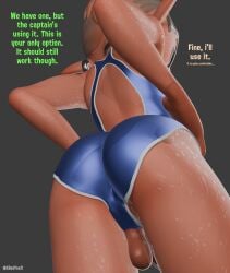 1boy 3d 3d_(artwork) agent_8_(side_order) agent_8_(splatoon) ass ass_focus athletic athletic_female athletic_male back_view balls big_ass big_balls big_butt big_ears big_eyes big_penis big_thighs booty breasts chiseled chiseled_body clothing curvaceous curvy curvy_figure dialogue dick ear_ring earrings exposed_penis female female_not_in_view femboy fit fit_female fit_male flaccid grey_background grey_body greyscale hands_on_hips hands_on_thighs headwear hi_res high_resolution highres large_ass large_butt large_thighs lips looking_at_partner looking_at_self lredfox0 male male/female male_only medium_breasts medium_hair nintendo no_sex one-piece_swimsuit orange_eyes partially_clothed penis penis_out plump pointy_ears rear_view ring_piercing round_ass round_butt silver_eyes silver_hair simple_background slim_waist solo splatoon splatoon_(series) splatoon_3 swimsuit talking talking_to_another text thick_ass thick_legs thick_thighs thighs tied_hair wet wet_body wide_hips wo262_(3d_model_style)