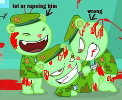 blood flippy flippy_(htf) fliqpy happy_tree_friends knife military rape selfcest sex what