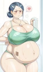 1girls ai_generated bathroom big_ass big_breasts debbie_grayson huge_ass huge_belly huge_breasts invincible mature_female milf mother pregnant pregnant_belly pregnant_female provocative shower thick_thighs thighhighs wide_hips