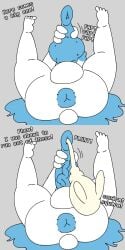 1futa animal_genitalia ass_focus asshole big_butt big_penis big_sperm blue_hair bunny_girl cum donut_anus ejaculation english english_text exotic_penis fapping furry futa_only futanari giant_sperm huge_ass huge_cock hyper_sperm lying_on_back masturbating masturbation milkbuni milkbuni_(character) multiple_images panels rabbit_girl solo solo_futa text the_buniverse