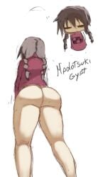 ass_out big_ass big_butt brown_hair huge_ass huge_butt madotsuki nyztsune sweater twin_braids twintails yume_nikki