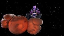 barefoot cosmic_being feet female female_on_planet foot_fetish footjob foundernuclear galacta galacta_(marvel_rivals) giantess macro marvel marvel_rivals mercury planet soles