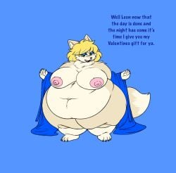 bbw big_breasts breasts cleavage female frisk_lk furry huge_breasts nipples overweight thick_thighs wide_hips