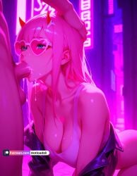 :>= blowjob cum cum_in_mouth cum_in_throat darling_in_the_franxx deepthroat female female_focus hotload-8 open_mouth open_mouth patreon waifu_diffusion zero_two_(darling_in_the_franxx)