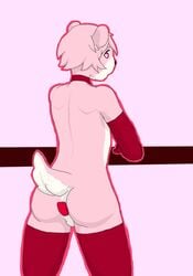 anal anthro ass balls bear berry_valentine_(nedoiko) buttplug furry girly hair heart male pink pink_eyes pink_fur pink_hair sex_toy weegboi