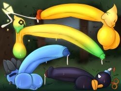 4boys balls black_body blue_body blurry_background bob-omb chunknudies cock cum cumshot echoes_of_wisdom floating forest forest_background gigantic_penis hyper hyper_balls hyper_penis luma multiple_boys penis precum precum_drip rock_slime slime_rancher small_but_hung super_mario_bros. super_mario_galaxy sweat sweatdrop sweaty_balls tagme the_legend_of_zelda the_legend_of_zelda:_echoes_of_wisdom tri_(zelda) yellow_body