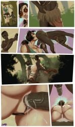 1boy 1girls 2d anilingus anus ass big_penis bubble_butt busty comic cosmic_(artist) creampie dark-skinned_male dark_skin female hourglass_figure lara_croft lara_croft_(classic) light-skinned_female light_skin male penis pigmy_male pussy sex tagme tomb_raider tribal_male tribesman vagina wide_hips