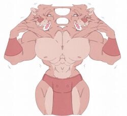 anthro bimbophi fission furry gender_transformation genderswap_(mtf) lion lion_tail loincloth male split transformation transformation_sequence