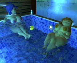 2025 2girls 3d areola areolae ass barefoot bath bath_toy bathing bathtub big_areola big_ass big_breasts blue_hair blue_hair_female breasts completely_nude completely_nude_female diamonddog246 duo duo_female duo_focus eyes_closed female female_focus female_only full_body glitch_productions hair_over_one_eye led_light meggy_spletzer naked naked_female nipples nude nude_female orange_hair orange_hair_female rubber_duck smg4 tari_(smg4) thick_thighs thighs towel