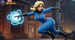 3d ai_generated blonde_hair fat_ass heroine marvel_rivals sue_storm thick_thighs tight_clothing