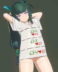 1girls 3d 4:5 ? animated arms_behind_head cut-here_line cutting_clothes female grey_hair gyrating_hips heart like_and_retweet long_hair no_sound purple_eyes pussy qingyi_(zenless_zone_zero) retweet_(meme) retweet_icon robot robot_girl shirt shirt_cut_meme short_sleeves shorter_than_10_seconds t-shirt thighs twintails twitter_strip_game_(meme) uncensored vertical_video very_long_hair video white_shirt zenless_zone_zero