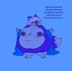 bbw big_breasts blueberry_inflation breasts cleavage female frisk_lk furry huge_breasts inflation nipples overweight thick_thighs wide_hips