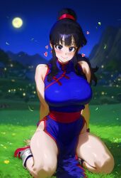 ai_generated asian_female big_ass big_breasts black_hair cheating cheating_wife chichi curvy_female dragon_ball gintoai milf