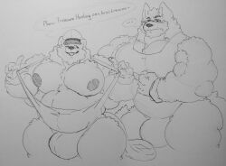 … 2boys anthro anthro_male anthro_only artomu_san bara bathing_suit beaver beaver_humanoid big_moobs big_thighs broadside_beach buck_teeth bucky_beaver bulge bulge_focus bulge_through_clothing canine chief_wulf chubby chubby_male clothing dadbod dialog dialogue english english_dialogue english_text fat flexing flexing_arms flexing_muscles flirting fluffy fluffy_fur fur fur_tuft fur_tufts furry furry_male furry_only gay graphite_(artwork) graphite_(medium) hat hyper_bulge large_bulge looking_at_another looking_at_each_other male male_nipples man_boobs moobs moobs_bigger_than_head musclegut no_humans no_nudity no_penetration no_sex no_visible_genitalia pecs pecs_bigger_than_head pecs_focus pencil_(artwork) questionable shipwrecked_64 shorter_male size_difference stocky suggestive teasing thick_thighs traditional_art traditional_drawing_(artwork) traditional_media traditional_media_(artwork) uncolored unimpressed wink winking wolf wolf_furry yiff