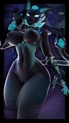 1girl 1girls 2025 2025s 3d absurd_res anthro anthro_female anthrofied big_breasts black_border blender_(artwork) blue_eyes border bracelet breasts canid canid_demon canine canis cerberus_(fortnite) claws crossgender demon digital_media_(artwork) ear_piercing ear_ring epic_games female female_anthro female_focus female_only fortnite fortnite:_battle_royale furry furry_female genderswap genderswap_(mtf) genitals glowing glowing_eyes gun head_tail hellhound hi_res holding_gun holding_object holding_ranged_weapon holding_weapon jewelry living_tail looking_at_viewer mammal mtf_crossgender mythological_canine mythological_creature mythology nipples nude nude_anthro nude_female piercing pussy ranged_weapon reptile ring_piercing rule63 rule_63 scalie snake snake_tail solo springycharna tail thick_thighs thighs unusual_anatomy unusual_tail video_game_character video_games weapon wide_hips