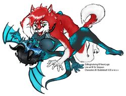 anthro bane breasts bubbles canine dragon female fur furry husky male missionary_position neonlogic nipples nude sex