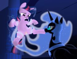 crying dinah_moe equine female friendship_is_magic hair hair_sex horse my_little_pony nightmare_moon_(mlp) penetration pony princess_luna_(mlp) pussy rape straight_hair tentacle twilight_sparkle_(mlp) vaginal_penetration yuri