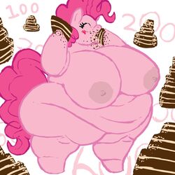 arkveveen friendship_is_magic morbidly_obese my_little_pony obese pinkie_pie_(mlp) straight_hair tagme what