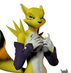 3d digimon female female_only furry renamon tagme unrealfox