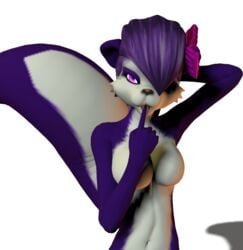 3d anthro color female female_only fifi_la_fume furry skunk solo tiny_toon_adventures unrealfox warner_brothers