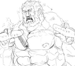 boner erection fate/zero fate_(series) iskandar_(fate) male male_only monochrome nude rider srmamorimori tagme yaoi