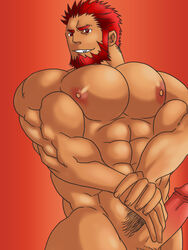 boner erection fate/zero fate_(series) iskandar_(fate) male_only nude red_hair rider solo tagme