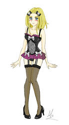 aged_up high_heels lenore_the_cute_little_dead_girl lingerie tagme