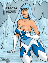 1girls 2011 2012 blue_hair breasts colored female frosta ice karmagik long_hair masters_of_the_universe nipples she-ra_princess_of_power solo