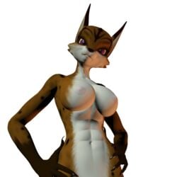 3d anthro miyu_lynx star_fox tagme transparent_background unrealfox